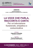 La voce che parla, racconta e canta
