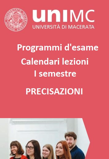 Programmi d'esame e calendari attività didattiche