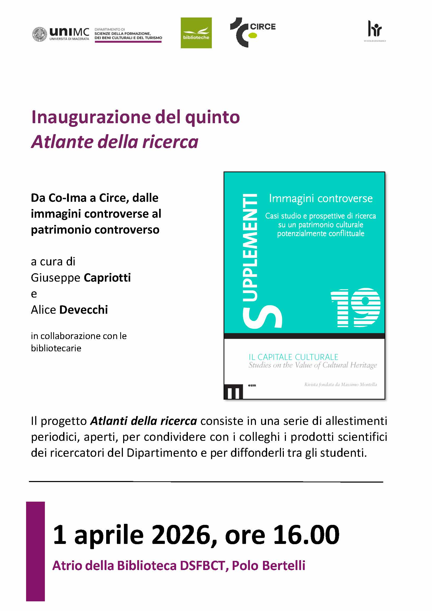 Inaugurazione del 5° Atlante della Ricerca 